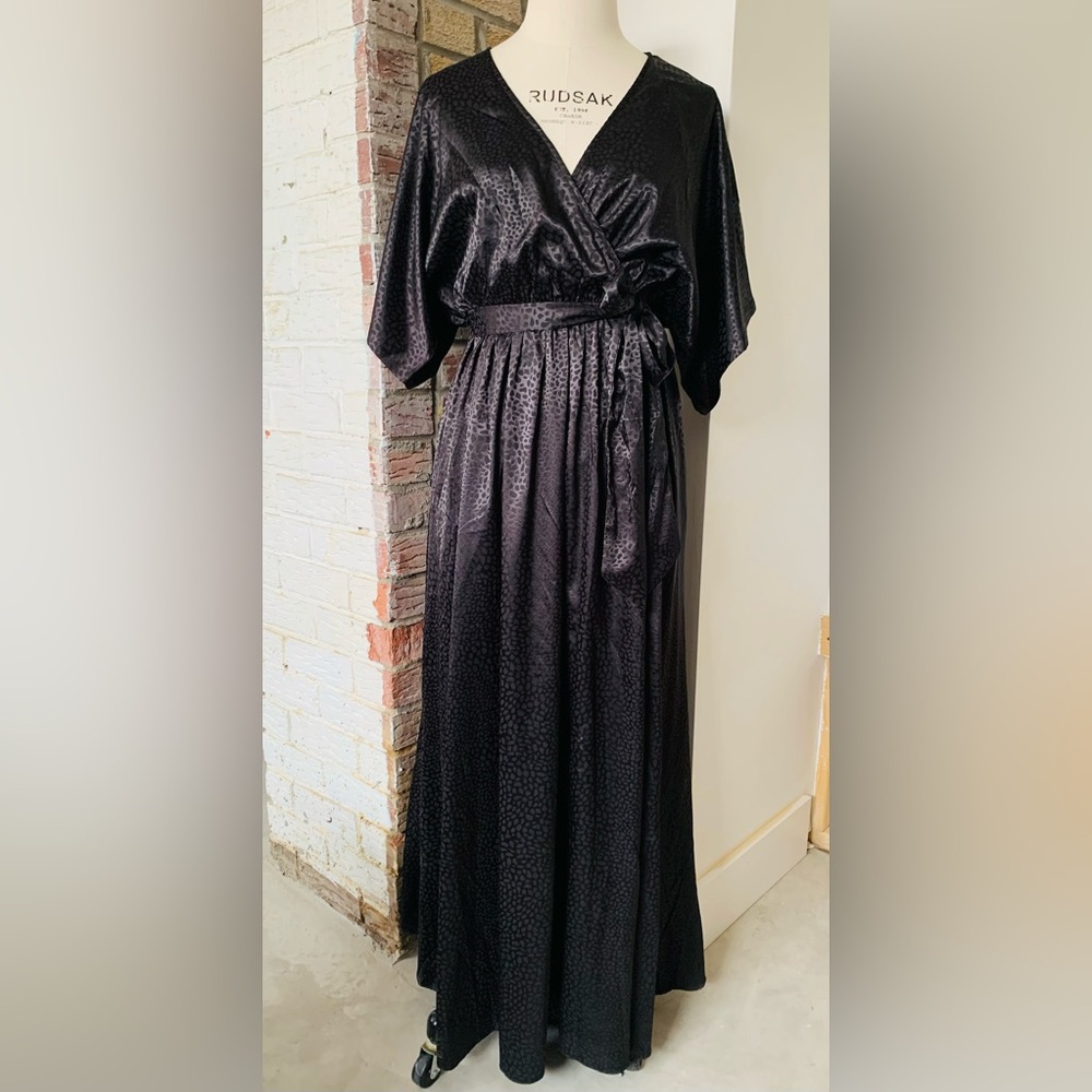 BALTIC BORN | XS | Black Savannah Print Kimono Maxi - Picture 4 of 10